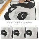 TAPETE ABSORBENTE PANDA PARA BAÑO HOGAR
