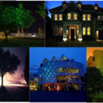 Proyector de Luces de navidad con Puntos de Colores Verdes y Rojos