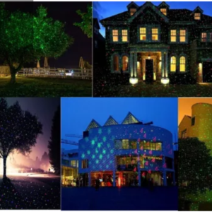 Proyector de Luces de navidad con Puntos de Colores Verdes y Rojos